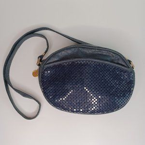 Vintage CHR Milan Paris New York Navy Mesh Mail Mini Bag OS